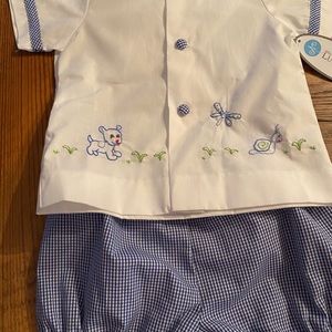 Boys Diaper Set Boutique Puppy 12 mo NWT!